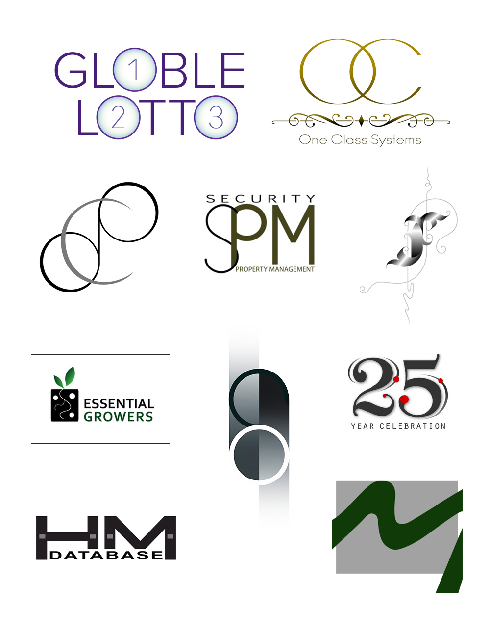 8 various logos and sybmols